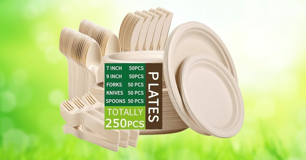 jeopace Heavy Duty Paper Plates Set