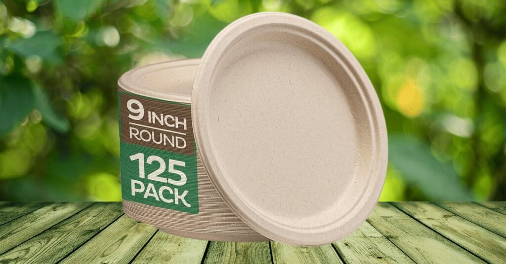 Stack Man Paper Plates, 100% Compostable Heavy Duty